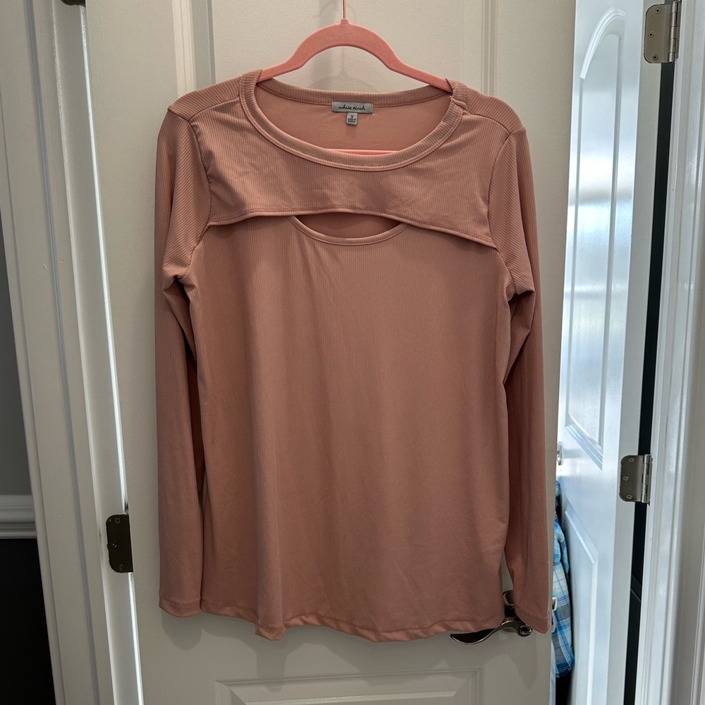White birch long sleeve shirt- light pink